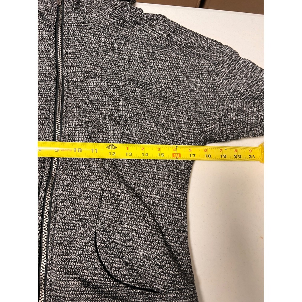 Lululemon Daily Yoga Jacket Womens 6 Coco Pique Black Gray Full Zip Thumbholes - Picture 13 of 14